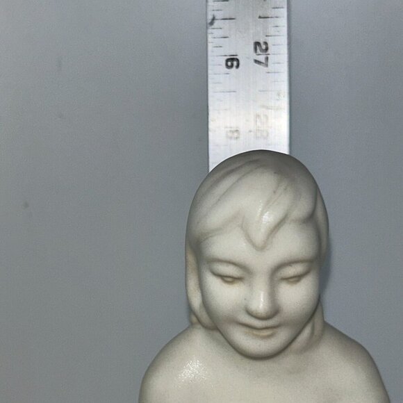 Van Briggle Pottery Lady Maiden Ivory Nude Girl 8" with Shell Vintage - Picture 12 of 14